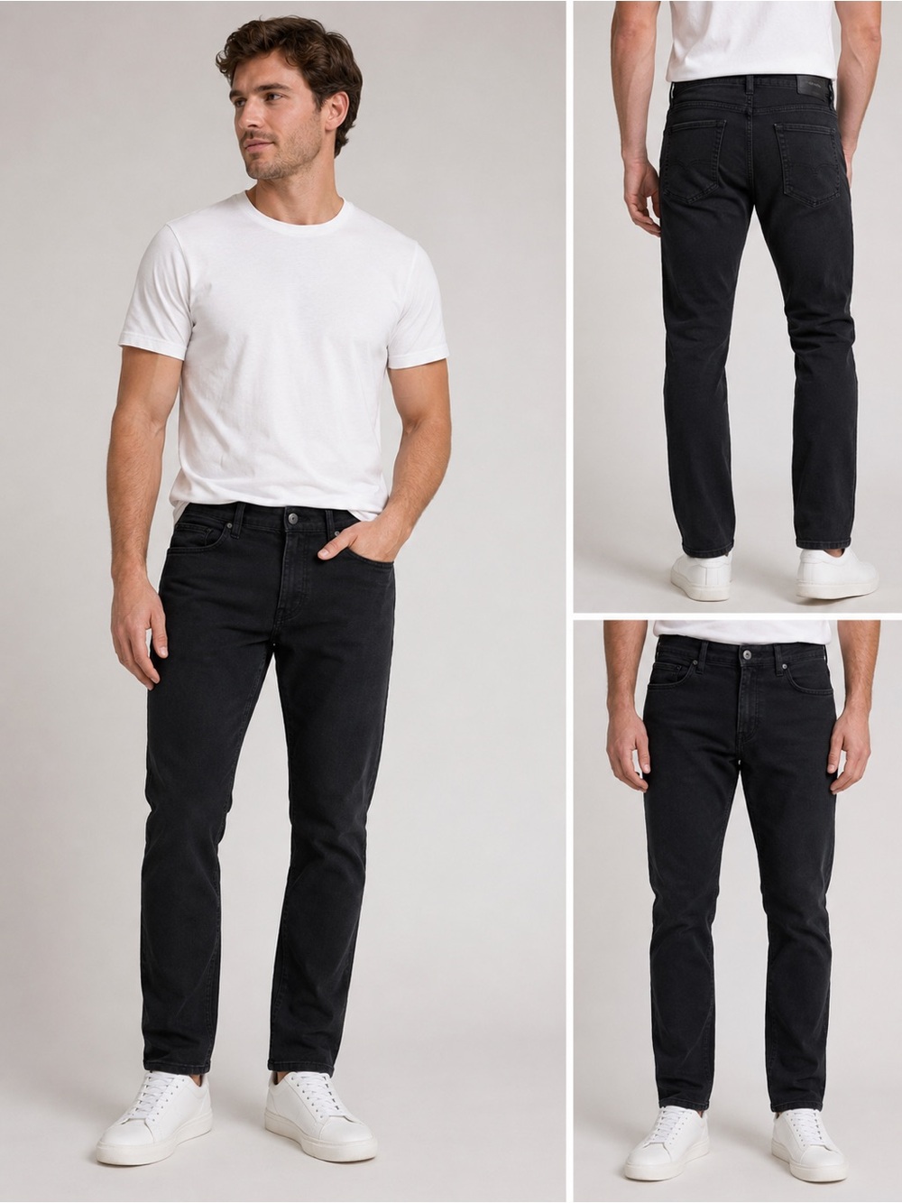 RSQ Slim Straight Black Jeans Men’s 29x30 Stretch Denim Pants